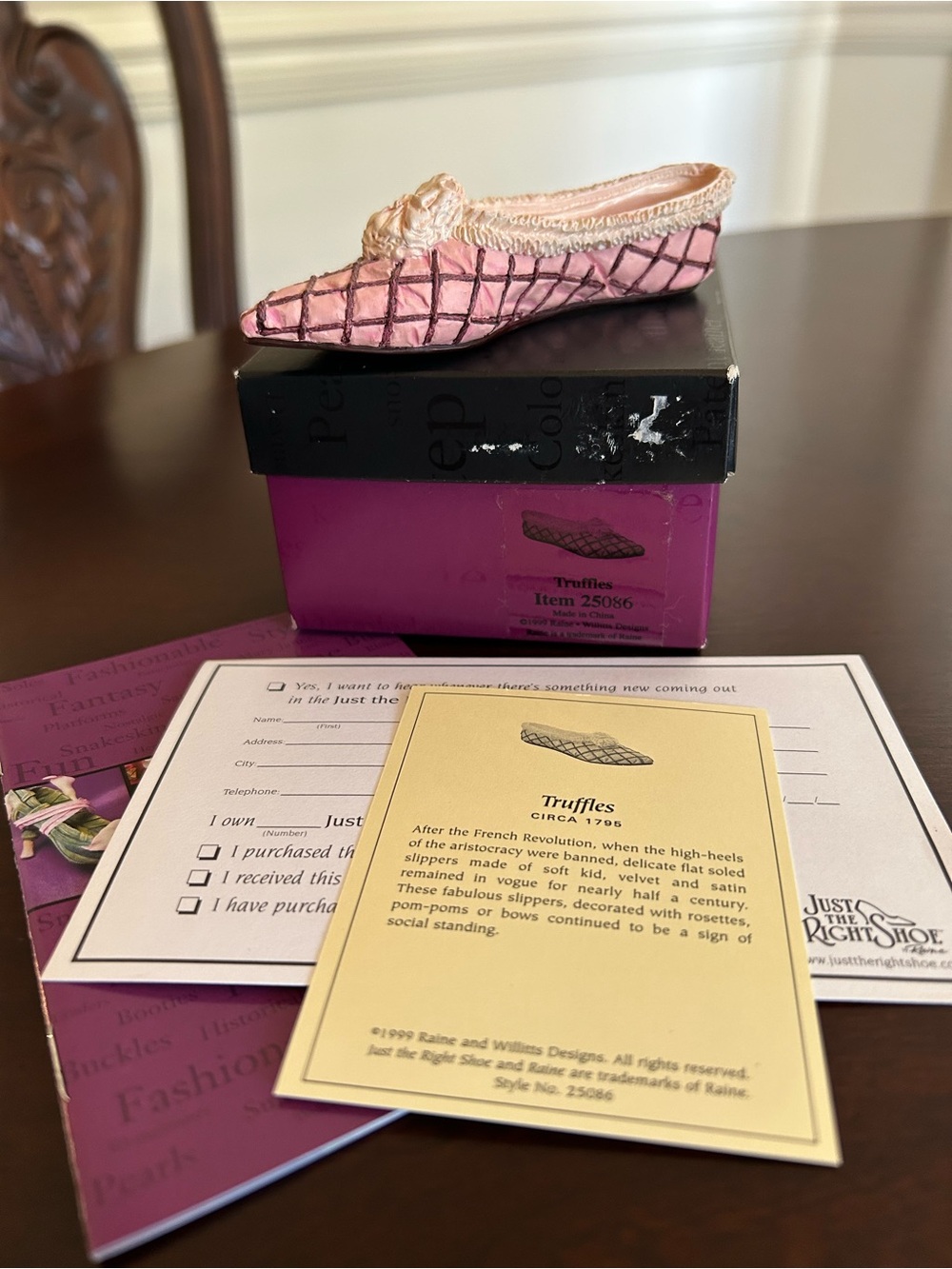 Just the Right Shoe Pink Truffles Decorative Shoe Accent